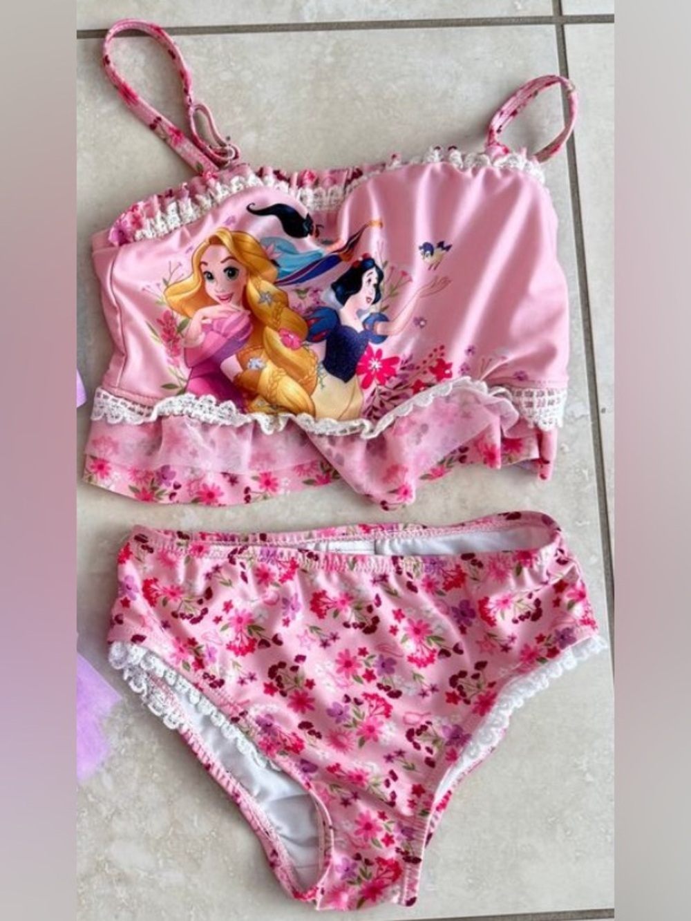 The Disney Store Princess Jasmine, Rapunzel & Snow White Princess 2pc Bikini Set